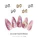  гель ногти ногти Town Nailparts циркон производства циркон цветок лента детали [ Gold / серебряный ] все 2 цвет 2 штук входит 