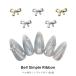  гель ногти ногти Town Nailparts bell имеется простой лента детали [ Gold золотой / серебряный серебряный ] все 2 цвет 10 штук входит ушная раковина 
