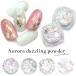 [ кошка pohs бесплатная доставка ] нейл-арт Aurora Dazzlin g пудра все 4 вид собственный ногти гель ногти 