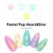 [ кошка pohs бесплатная доставка ] наклейки на ногти пастель pop Heart &amp; Star наклейка [KO702] собственный ногти гель ногти 