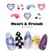 [ кошка pohs бесплатная доставка ] наклейки на ногти Heart &amp; French наклейка собственный ногти гель ногти 