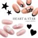 [ кошка pohs бесплатная доставка ] наклейки на ногти Heart & звезда наклейка [HAXX-052] черный & белый [HAXX-053] Gold собственный ногти гель ногти 