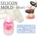 [ кошка pohs бесплатная доставка ]3D силикон mold [ Heart ] гель . произведение . собственный только. оригинал 3D Nailparts resin тоже полимер собственный ногти гель ногти 