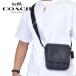 COACH Coach сумка на плечо сумка меньше signature Denim кожа кожа мужской женский Cross корпус чёрный черный 