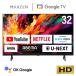 ƥ 32 Googleƥ 32 ƥ 32V Ͼ塦BS110CSǥ դHDDϿ赡ǽ HDMI2 HDR MAXZEN JV32DS06