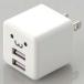 ELECOM AC�[�d�� �R���p�N�g�^�C�v ���o�́E�}���[�d�^�C�v ���v�ő�o��2.4A USB-A�~2�|�[�g �z���C�g�t�F�C�X MPA-ACU11WF