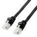 ELECOM LAN�P�[�u�� �t���b�g�^�C�v CAT6A���� ������ �c���܂�h�~�^�C�v ����10m �u���b�N LD-GFAT/BK100