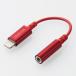 ELECOM стерео Mini Jack изменение кабель Lightning/φ3.5mm длина 0.1m красный MPA-L35DS01RD