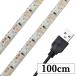LED лента свет USB 1m водонепроницаемый ilmi свет illumination белая основа 1 шт. 