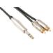  профессиональный аудио код 2 x RCA мужской -6.35mm стерео (6m)
