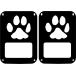 JeepTails Dog Paw Tail lamp Light Covers Compatible with Jeep JK Wrangler (2007-2018) - Black - Set of 2¹͢
