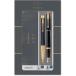 Parker Urban Duo Gift Set with Ballpoint Pen & Fountain Pen  Muted Black with Gold Trim  Blue Ink Refill & Cartridge  Gift Box¹͢