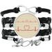 DIYthinker Electrocardiogram Heart Design Pattern Bracelet Love Accessory Twisted Leather Knitting Rope Wristband Gift¹͢