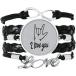 ¹͢ʡDIYthinker Black I Love You Personalized Gesture Bracelet Love Acces