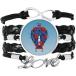 DIYthinker Russia National Symbol Vase Pattern Bracelet Love Accessory Twisted Leather Knitting Rope Wristband Gift¹͢