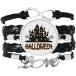 DIYthinker Happy Halloween Horror Castle Bracelet Love Accessory Twisted Leather Knitting Rope Wristband Gift¹͢