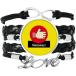 OFFbb-USA Hip Hop Music Truly Praises and Respects Bracelet Love Accessory Twisted Leather Knitting Rope Wristband Gift¹͢