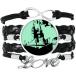 OFFbb-USA Hungary Ancient Castle Buda Bracelet Love Accessory Twisted Leather Knitting Rope Wristband Gift¹͢