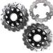���¹�͢���ʡ�Arashi Front Rear Brake Disc Rotors for KAWASAKI ER6N ER6F 2006-2015
