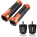 WJSM Motorcycle Handlebar Grips Ends Handle Bar Cap End Cap Plug for Kawasaki BN125 BN 125 Eliminator 2003-2008 2004 2005 2006 2007 (Color : Orange)
