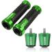 WJSM Motorcycle Handlebar Grips Ends Handle Bar Cap End Cap Plug for Kawasaki BN125 BN 125 Eliminator 2003-2008 2004 2005 2006 2007 (Color : Green)