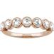 Rose Gold Moissanite by Charles & Colvard Round Rose Cut Milgrain Wedding Band-size 6  0.42cttw DEW¹͢