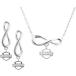 Harley-Davidson Womens Sterling Silver Infinity &amp; Bling B&amp;S Set Necklace HDS0009 parallel imported goods 