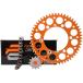 ���¹�͢���ʡ�Primary Drive Alloy Kit & X-Ring Chain Orange Rear Sprocket For KTM