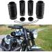 [ параллель импортные товары ]Hoprousa Motorcycle Black Steel Front Fork Cover Kit Shock Absorptio