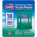 Clorox Disinfecting On The Go Travel Wipes  Fresh Scent  20 Count  Pack of 18-360 Wipes Total¹͢