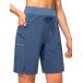 [ параллель импортные товары ]Women's Hiking Long Shorts 9inch Quick Dry Cargo Bermuda Shorts Ligh