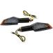 MotorToGo Black Long Stem LED Motorcycle Turn Signals Lights Indicators Blinkers Compatible for 1996 Kawasaki Ninja 600R¹͢