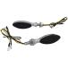 MotorToGo Chrome LED Motorcycle Turn Signal Blinks mini Torpedo Oval LED Turn Signal Lights Blinkers Compatible for BMW F800R¹͢
