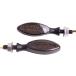 MotorToGo Black LED Motorcycle Turn Signal Blinks mini Torpedo Oval LED Turn Signal Lights Blinkers Compatible for 1994 Kawasaki Ninja 600R