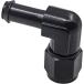Yonput 1 PC Barb Hose Fitting 90 Degree Swivel  Pipe Fittings Hose Elbow  Hose Barb Push On Fitting  AN6 to 3/8 inch Barb Fuel Pipe Adapter (Black)