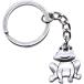 FZZDP Antique Silver Color 24x18mm Big Eyed Pendant Keyring Souvenirs Backpack Accessories Metal¹͢