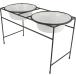 [ параллель импортные товары ] Platinum Pets Modern Double Diner Stand with Two 8 Cup Rimmed Bowls