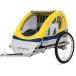 Schwinn Echo Kids/Child Double Tow Behind Bicycle Trailer 20 inch wheel size foldable yellow параллель импорт 