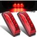 [ параллель импортные товары ] Partsam Pair 3.9inch Side Marker &amp; Clearance Light Red Waterproof B