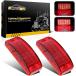 [ параллель импортные товары ] Partsam 2Pcs Red 6inch LED Rectangle Side Marker and Clearance Trai