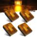 [ параллель импортные товары ] Partsam 4pcs AMBER Square Clearance Side Marker Light Trailer RV w