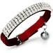 [ параллель импортные товары ] CHUKCHI Soft Velvet Safe Cat Adjustable Collar Bling Diamante with