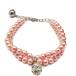 [ параллель импортные товары ] PETFAVORITES Luxury 2 Row Pearls Rhinestones Pet Cat Dog Necklace C