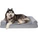 Furhaven XL Memory Foam Dog Bed Plush &amp; Suede Sofa-Style w/ Removable Washable Cover - Gray Jumbo (X-Large) parallel imported goods 