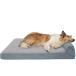 Furhaven XL Cooling Gel Foam Dog Bed Quilted Fleece &amp; Suede Print Chaise w/ Removable Washable Cover - Titanium Jumbo (X-Large) parallel imported goods 