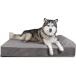 Furhaven 3XL Orthopedic Dog Bed Goliath Quilted Faux Fur &amp; Velvet Chaise w/ Removable Washable Cover - Gray 3XL parallel imported goods 
