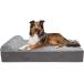 Furhaven XXL Orthopedic Dog Bed Goliath Quilted Faux Fur &amp; Velvet Chaise w/ Removable Washable Cover - Gray 2XL parallel imported goods 