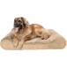 Furhaven XXL Orthopedic Dog Bed Minky Plush &amp; Velvet Luxe Lounger w/ Removable Washable Cover - Camel Jumbo Plus (XX-Large) parallel imported goods 