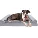 Furhaven XXL Memory Foam Dog Bed Plush &amp; Suede Sofa-Style w/ Removable Washable Cover - Gray Jumbo Plus (XX-Large) parallel imported goods 