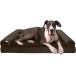 Furhaven XXL Memory Foam Dog Bed Plush &amp; Suede Sofa-Style w/ Removable Washable Cover - Espresso Jumbo Plus (XX-Large) parallel imported goods 